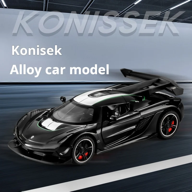 1:32 simulación de Metal fundido a presión Konissek aleación modelo de coche sonido y luz juguete para regalo para niños vehículo todoterreno colección modelo de coche
