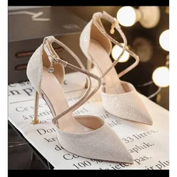 2022 New fashion summer women Sexy Stiletto High Heels pumps Ladies Pointed Toe Shallow Party Shoe for wedding women black shoes