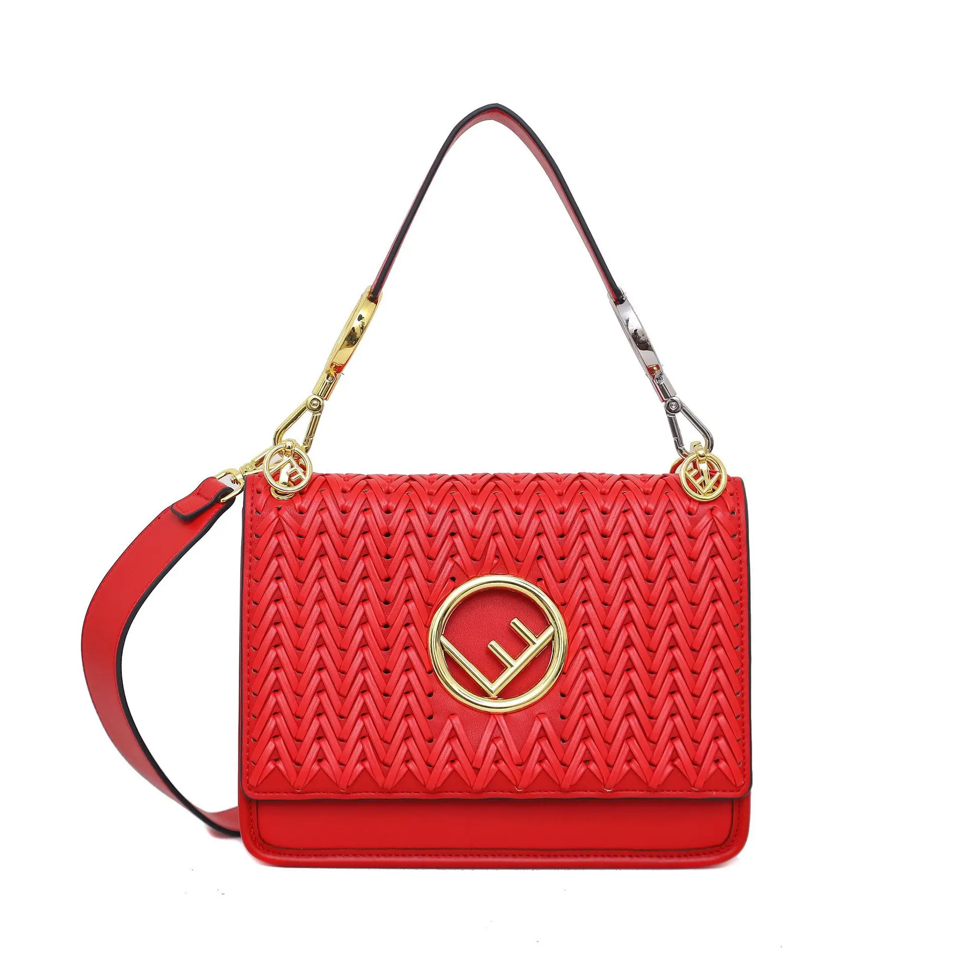 

2026 New Women's Full Handwoven Handbag Stylish Versatile European American Style Shoulder Armpit Bag Daily Casual Compact Chic