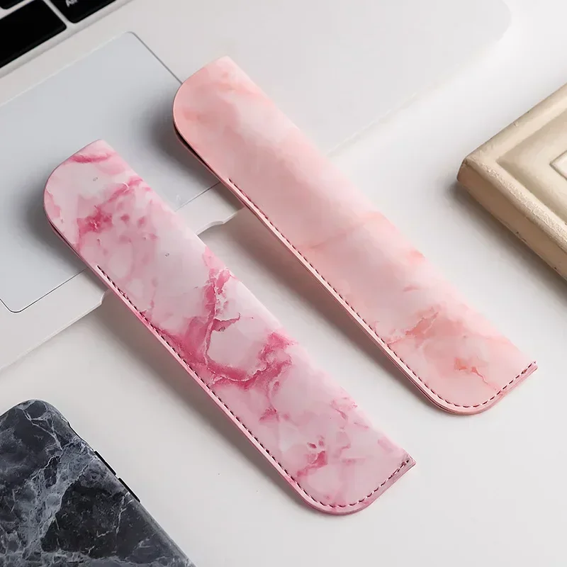 Marbling Bag Travel School Supplies Suitable for Stylus  PU Leather Pouch Soft Pencil Case Ballpoint Pen Office School Supplies