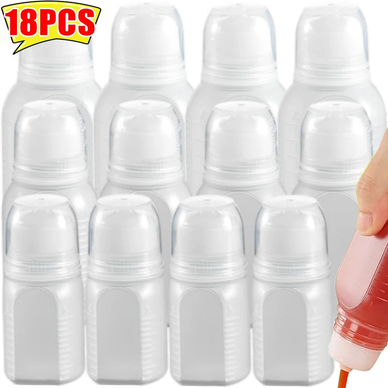 Botellas para apretar condimentos de 30/60/100ml, aceite para ensalada de miel, salsas para barbacoa, dispensador de salsa de ketchup con báscula, botella para condimentos, contenedor de cocina