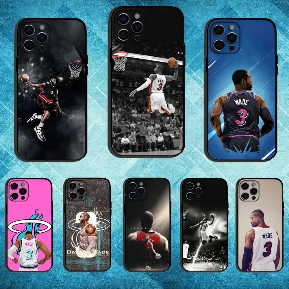 

D-Dwyane W-Wade 6 Phone Case For iPhone17,16,15,14,13,12,11 Plus,Pro Max Soft Black Cover
