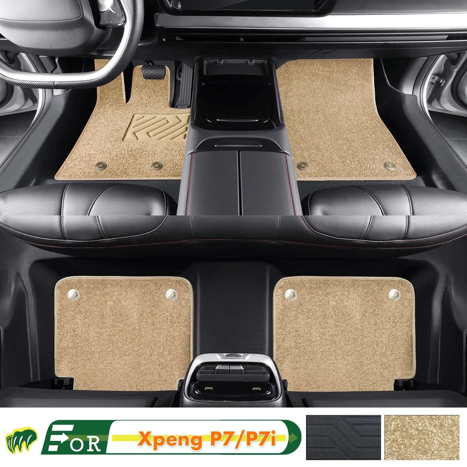 

Left-hand Drive Car Floor Mat For Xpeng P7/P7i 2020-2022 Full Surround Foot Mat Automotive Floor Mat Interior Floor Liner