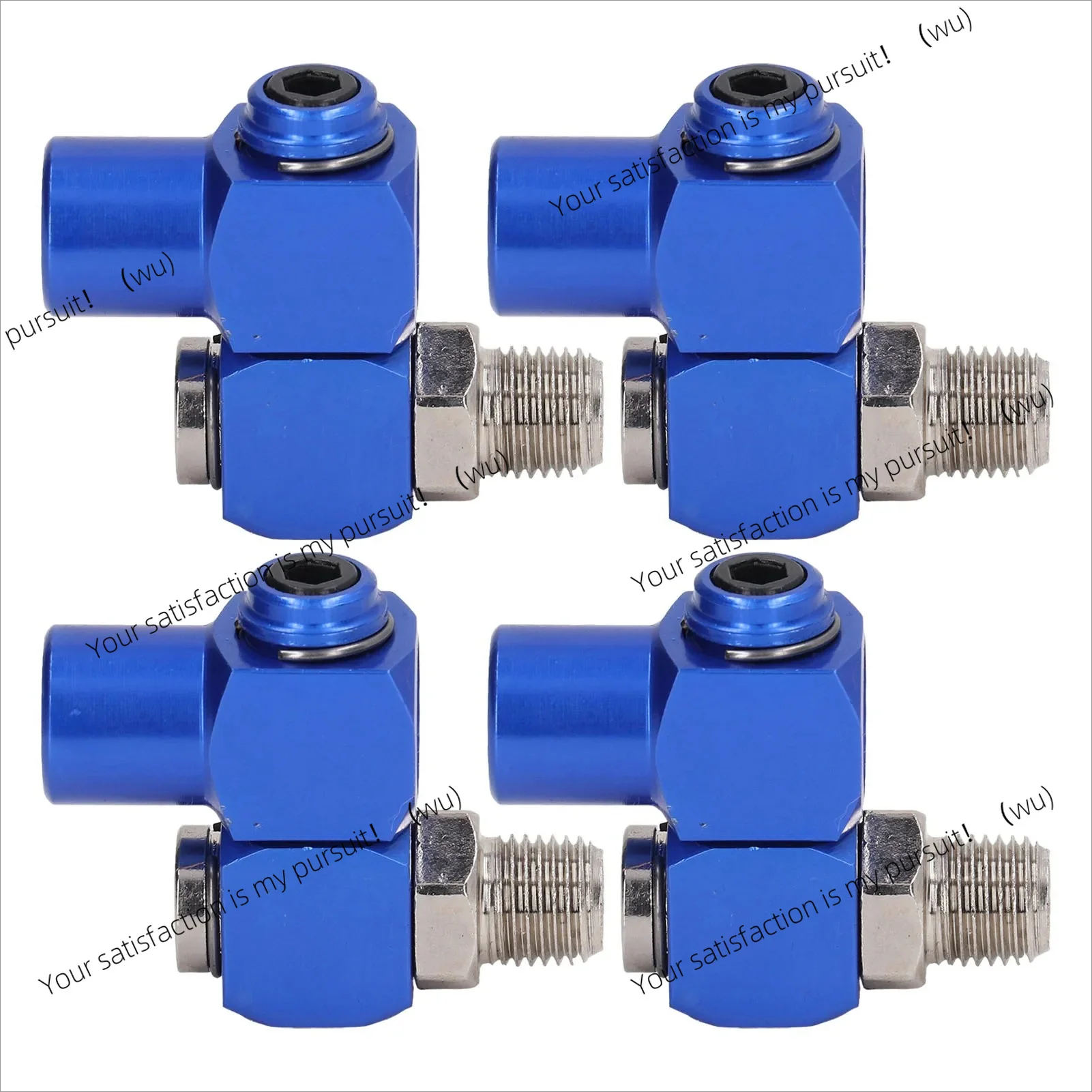 for 4Pcs 1/4in NPT ing Air Fitting Hose Connector 360° Rotating Pneumatic Tool Adapter 150PSI  Air Hose Connector