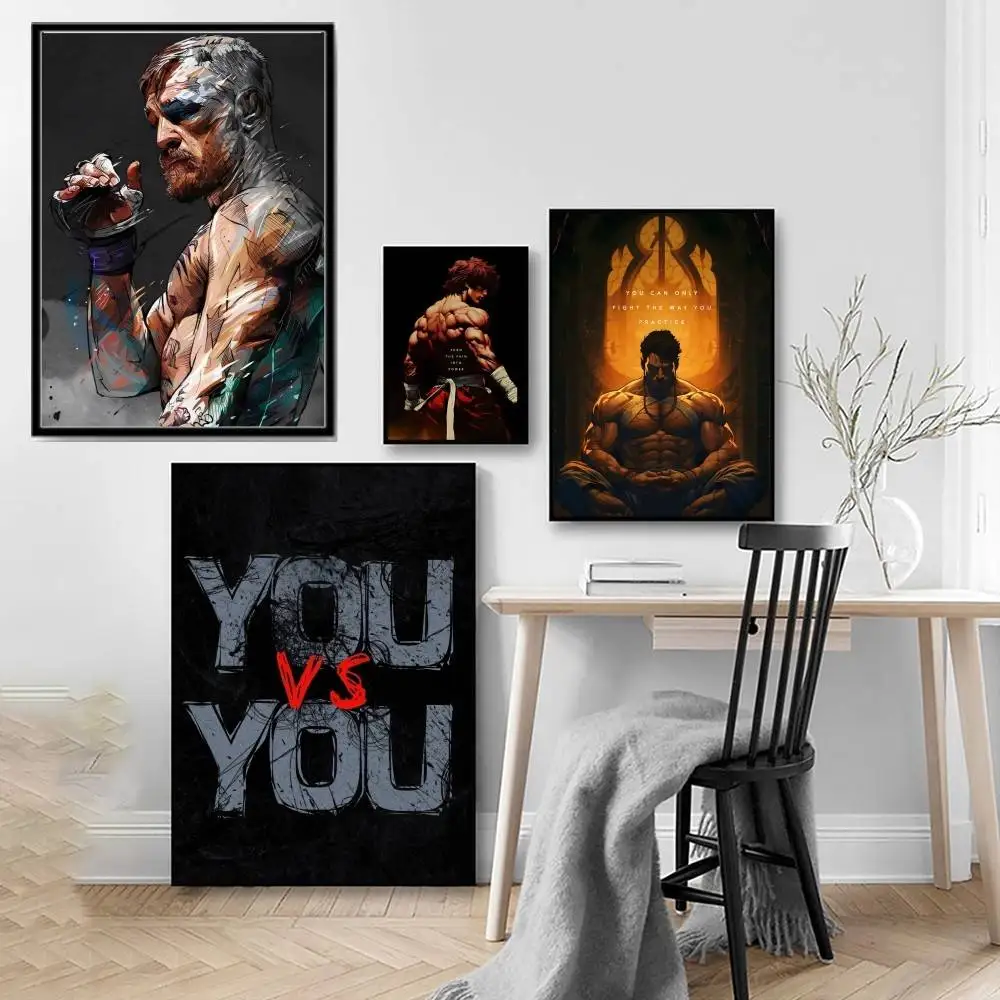 I Love Kick Boxing Poster High Quality Print Poster Waterproof Wall Art Movie Posters For Living Bedroom Retro Room Decor Gift