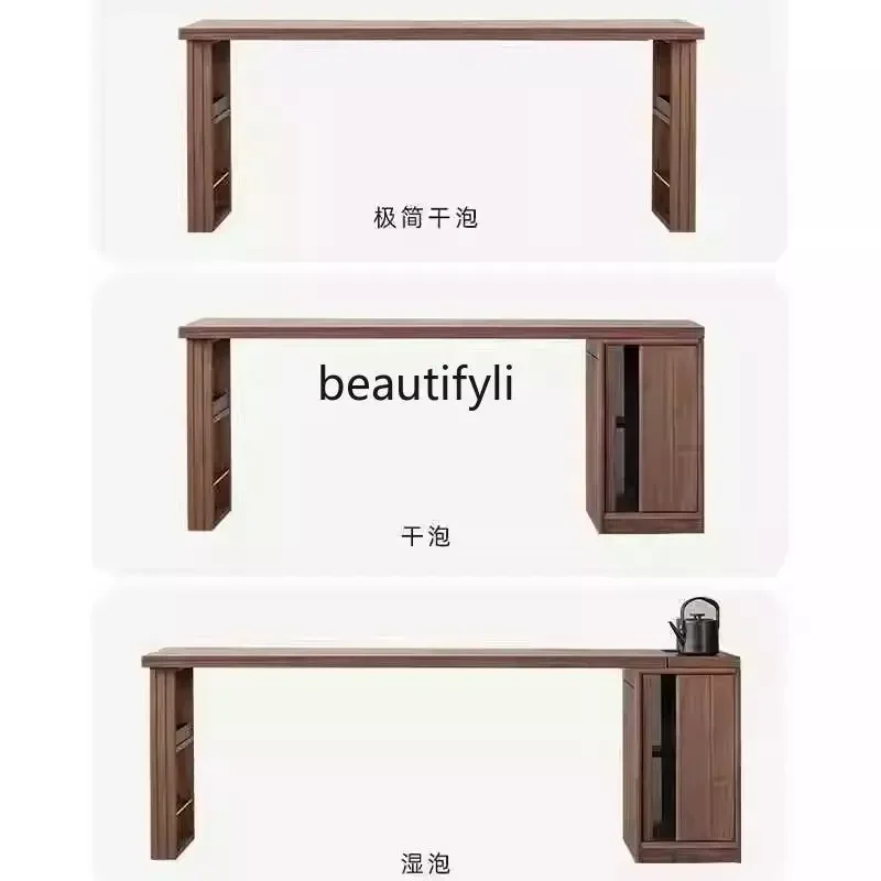 

Asmt56North American black walnut new Chinese tea table desk home tea table