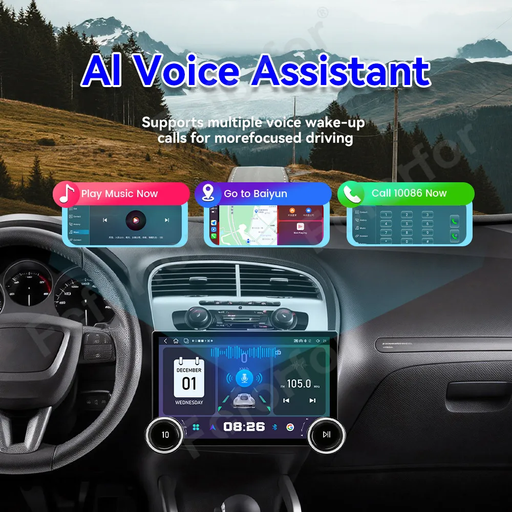 High End Upgrade 11.5 Inch Android 15 HD Touch Wireless CarPlay For Seat Altea 2004-2015 Android Auto Multimedia GPS Head Unit