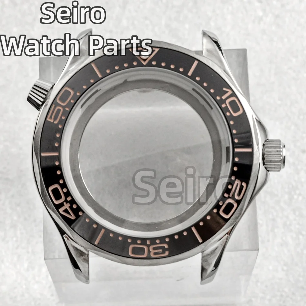 

41mm Silver Black Watch Case 20mm Strap Bracelet Sapphire Glass For Seiko Nh35 Nh36 Movement 31mm dial Seamaster 300 Men Parts