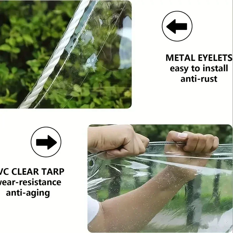 Verdickte PVC-Transparente Plane Wasserdicht Winddicht Überdachung Terrasse Isolierung Schneeverhinderung – Detail 8