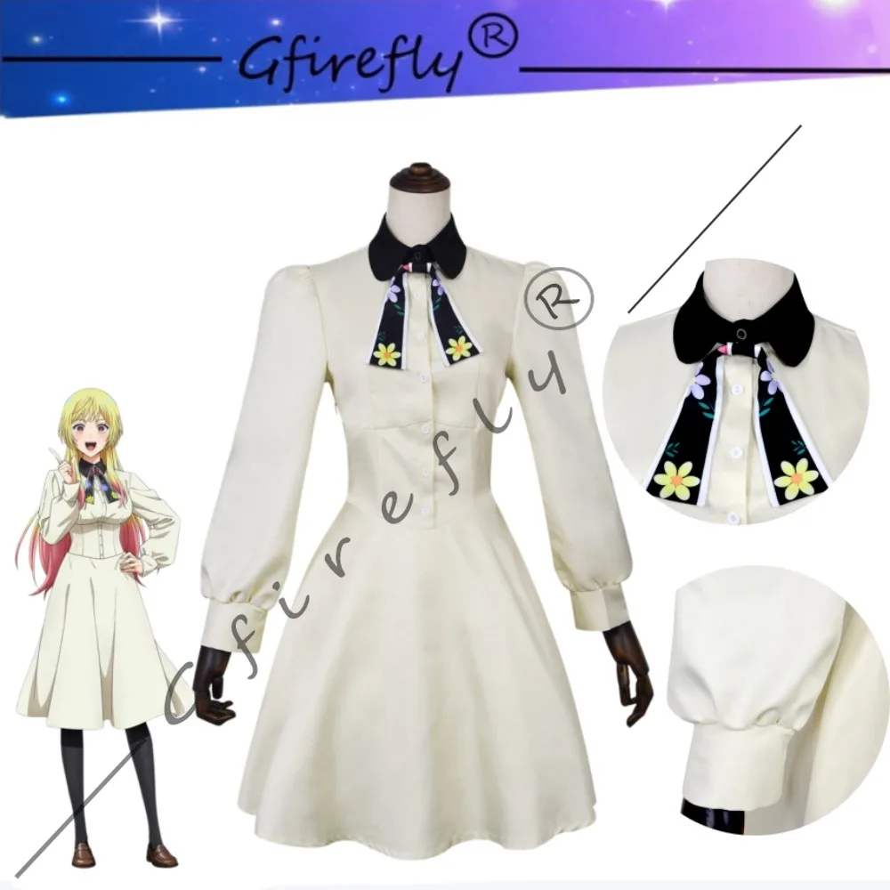 

Kinosaki Mei Shirosaki Ume White Elegant Daily Dress Cosplay Set Full Costume Adult Women Daily Wear Party Comic Con Outfit