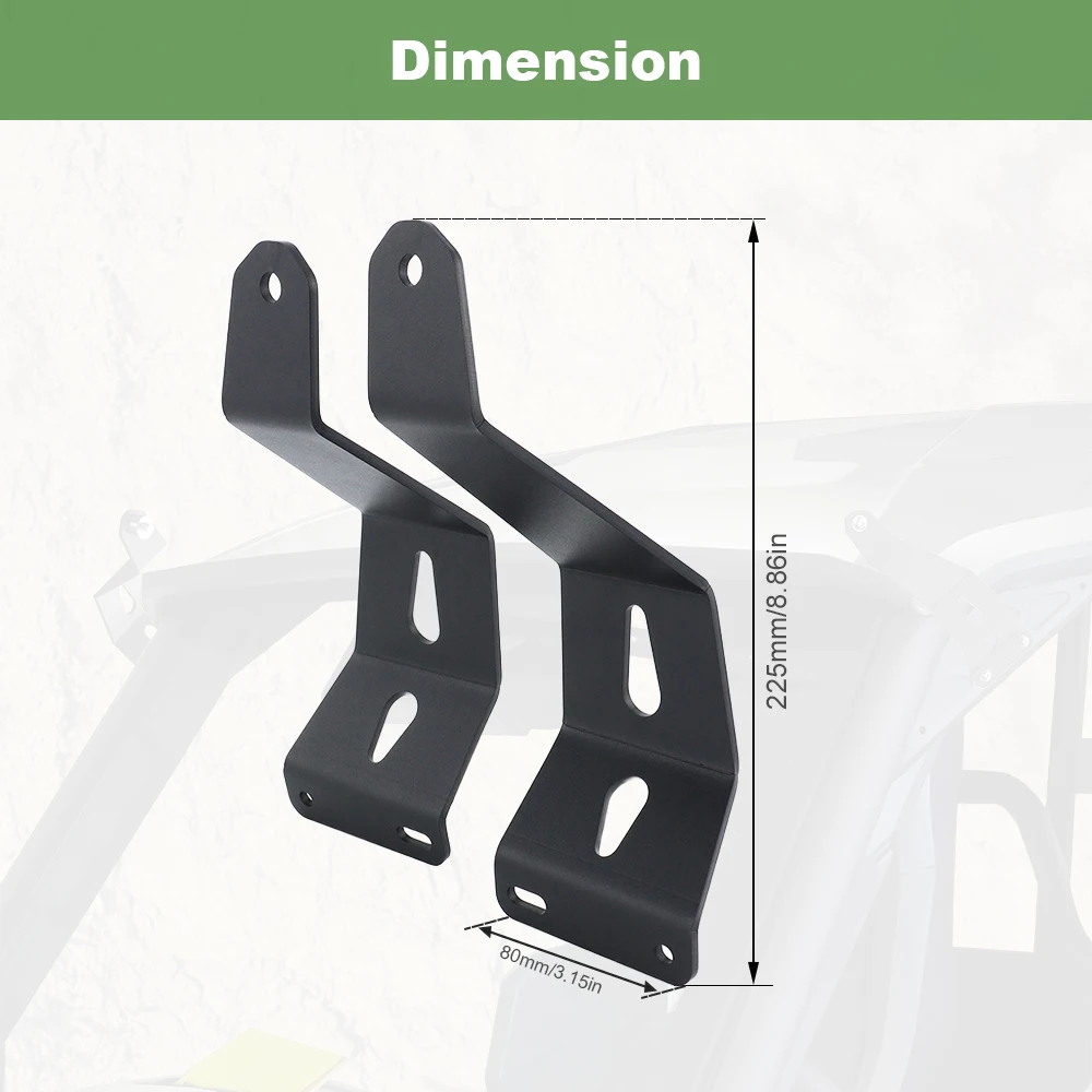 For Yamaha Wolverine RMAX2 / RMAX4 1000 2021-2025 Motorcycle LED Light Bar Mounting Brackets Roof 40" LED Light Bar Brackets 3