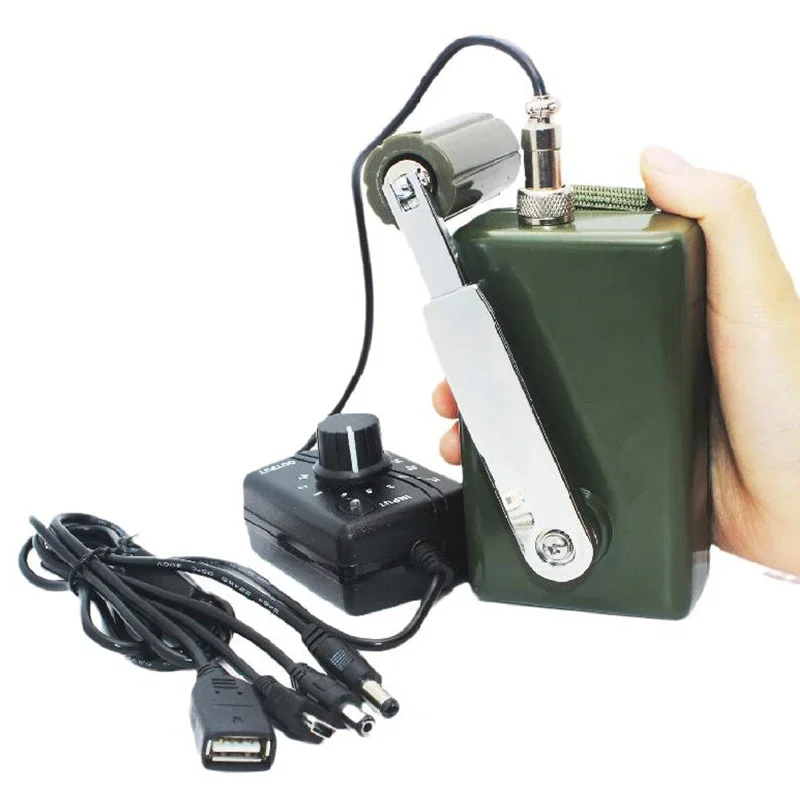 Hand crank generator high-power outdoor professional emergency mobile phone computer charger portable 30W 0-28V