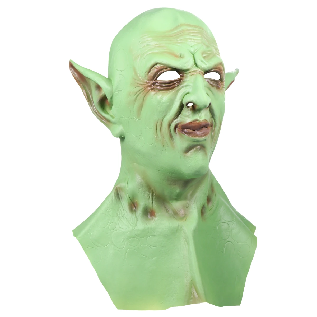 Scary Ghost Mask Halloween Haunted House Props Cosplay Green Emulsion Head Skull Latex Easy Wear Party