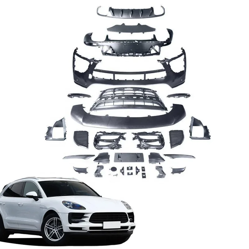 Bodykit for Porsche Makan 2014 95B upgrade to Macan SD 2018 pp material front bumper body kit headlight