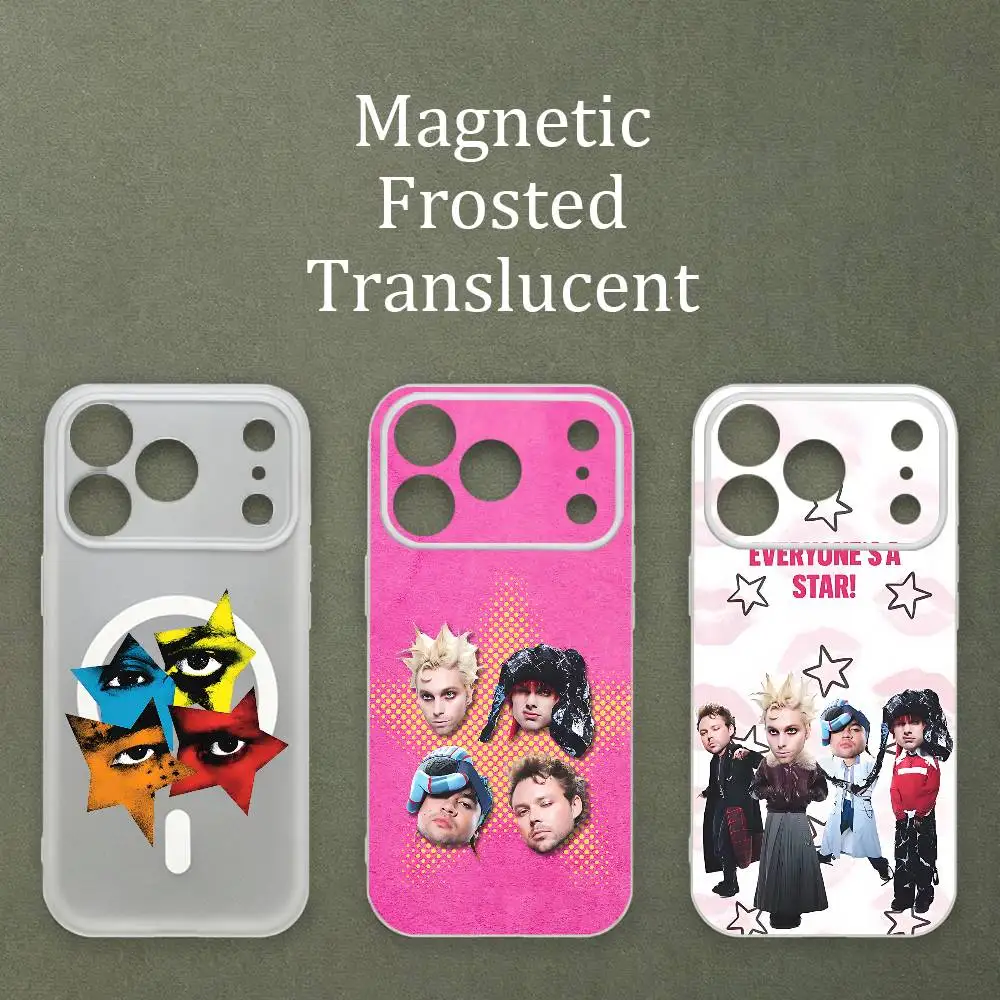 

5sos Everyones a Star Tour Matte Frosted Semi-transparent Magnetic TPU Case For iPhone 17 11 13 14 15 16 12 Pro Max