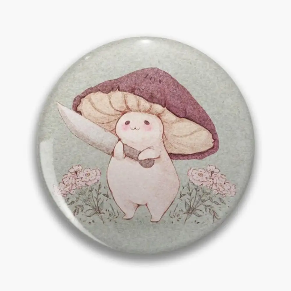 Let me see what you have little Mushroom (no text) Pin Buttons Brooches  Jewelry Accessory Customize Brooch Fashion Lapel Bad