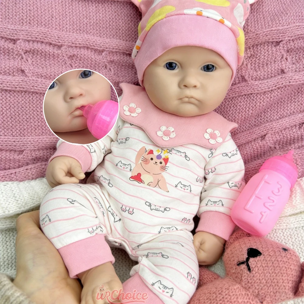 

Реалистичная силиконовая кукла-реборн девочка 45 см с открывающимся ртом, мягкая на ощупь, моющаяся, для взрослых, для эмоциональной терапии