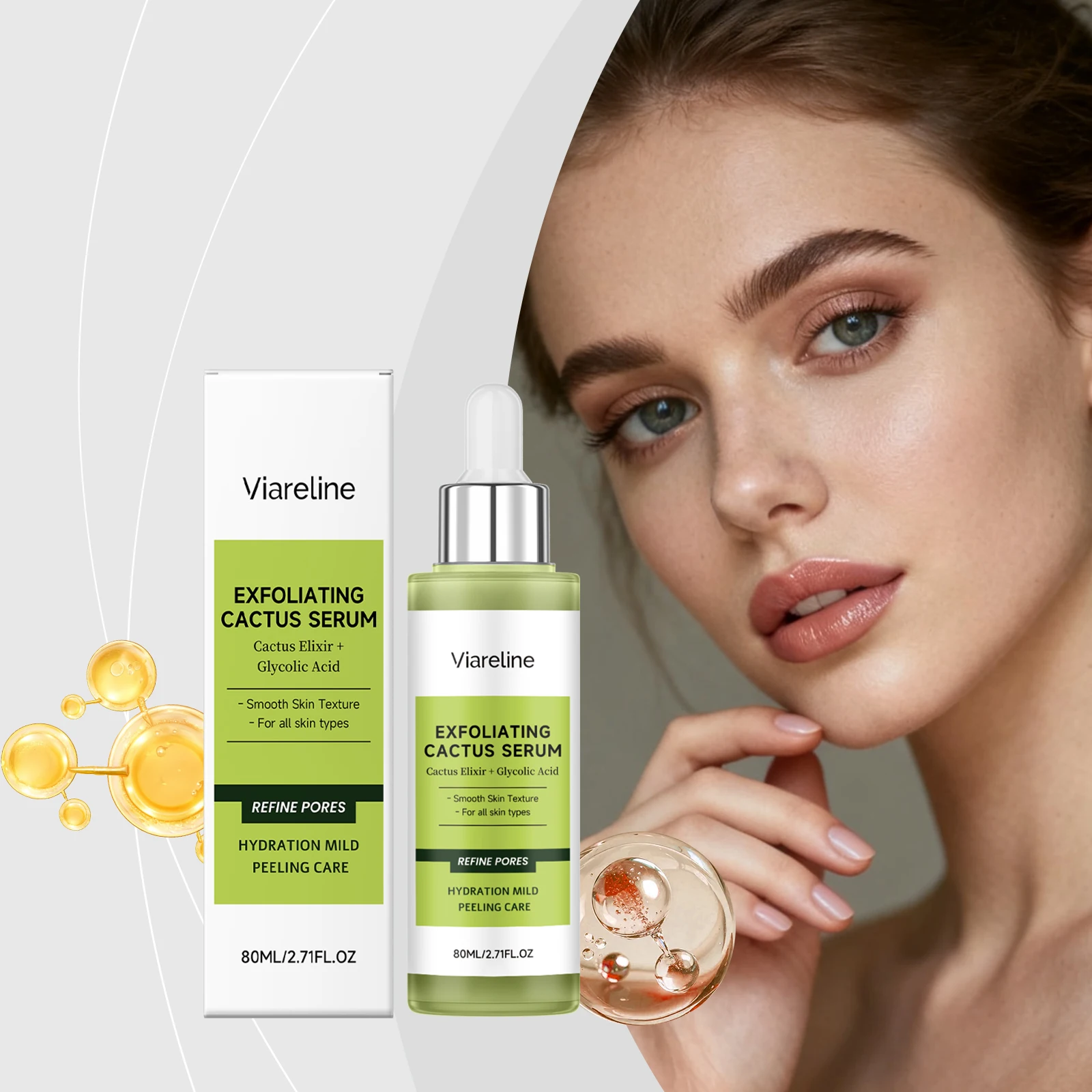 

Viareline Revitalizing Essence Cleans Cutin Soften Moisturize Refresh Brighten Shrink Pores Improve Dry Lustrous Hydrating Serum
