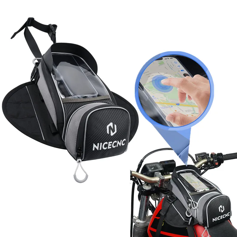 NICECNC Tank Bag Motorcycle Water resistant Touchscreen Package Saddle Bag Motorbike Fuel for BMW R1200GS Suzuki Kawasaki Z900