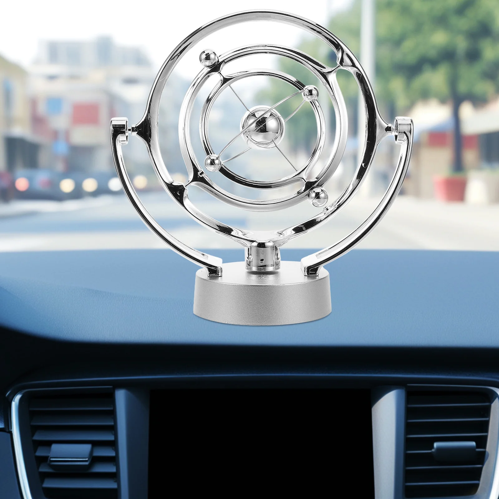 เครื่องประดับรถยนต์ รูปโลกหมุนด้วยไฟฟ้า ของตกแต่งโต๊ะทำงาน รถบ้าน ของตกแต่งศิลปะ ของเล่นวิทยาศาสตร์