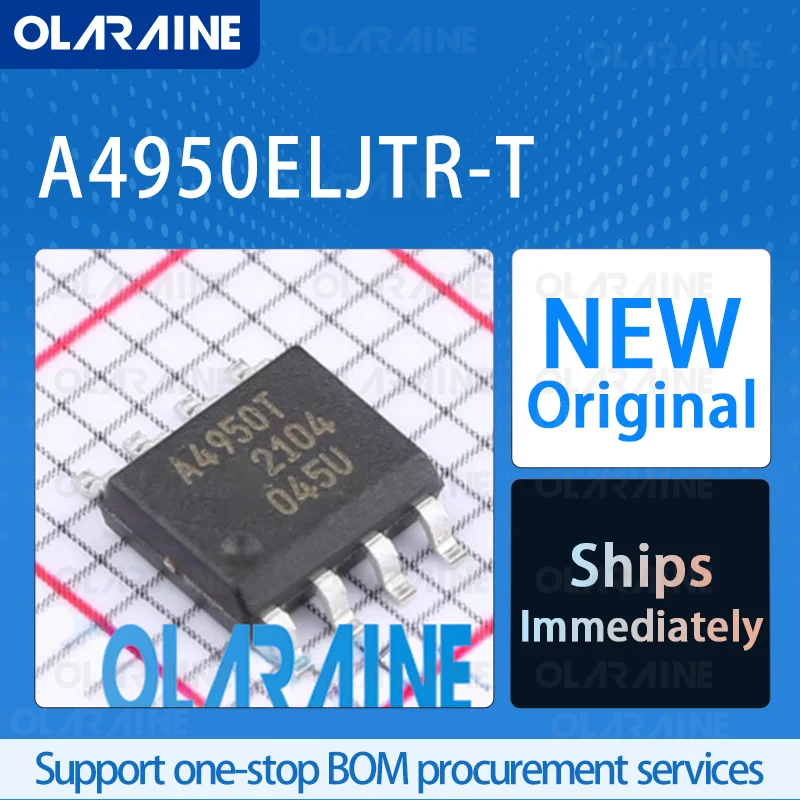

5/10/100Pcs A4950ELJTR-T SOIC-8 original ic chip Motor/Motion/Ignition Controllers and Drivers RoHS Current 3.5 A 2 Output