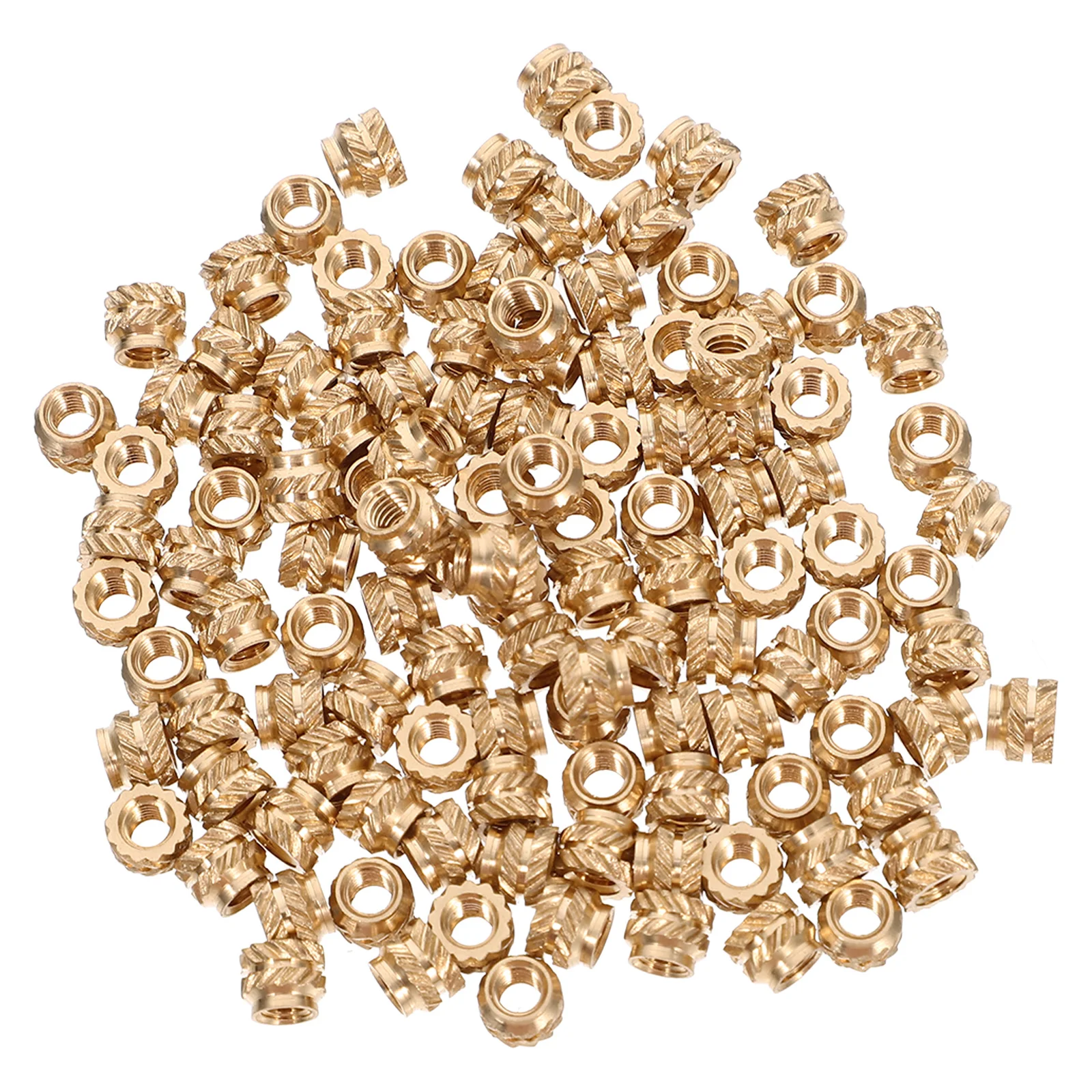 

120Pcs Copper Nut Insert Heat Set Threaded Insert Knurled Female Thread for 3D Printing and Plastic Wood Injection Molding