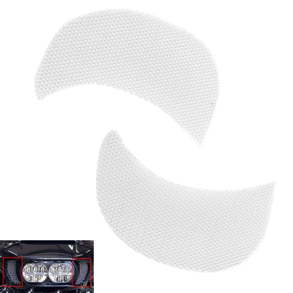 

Motorcycle Fairing Mesh Grill Diamond Side Vent Screen Chrome For Harley Road Glide FLTR 2015-2023