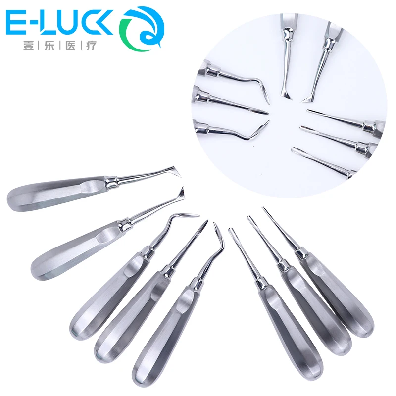 Dental Elevator Stainless Steel Luxating Lift Elevators Clareador Curved Root Dentist Surgical Tools 1pc