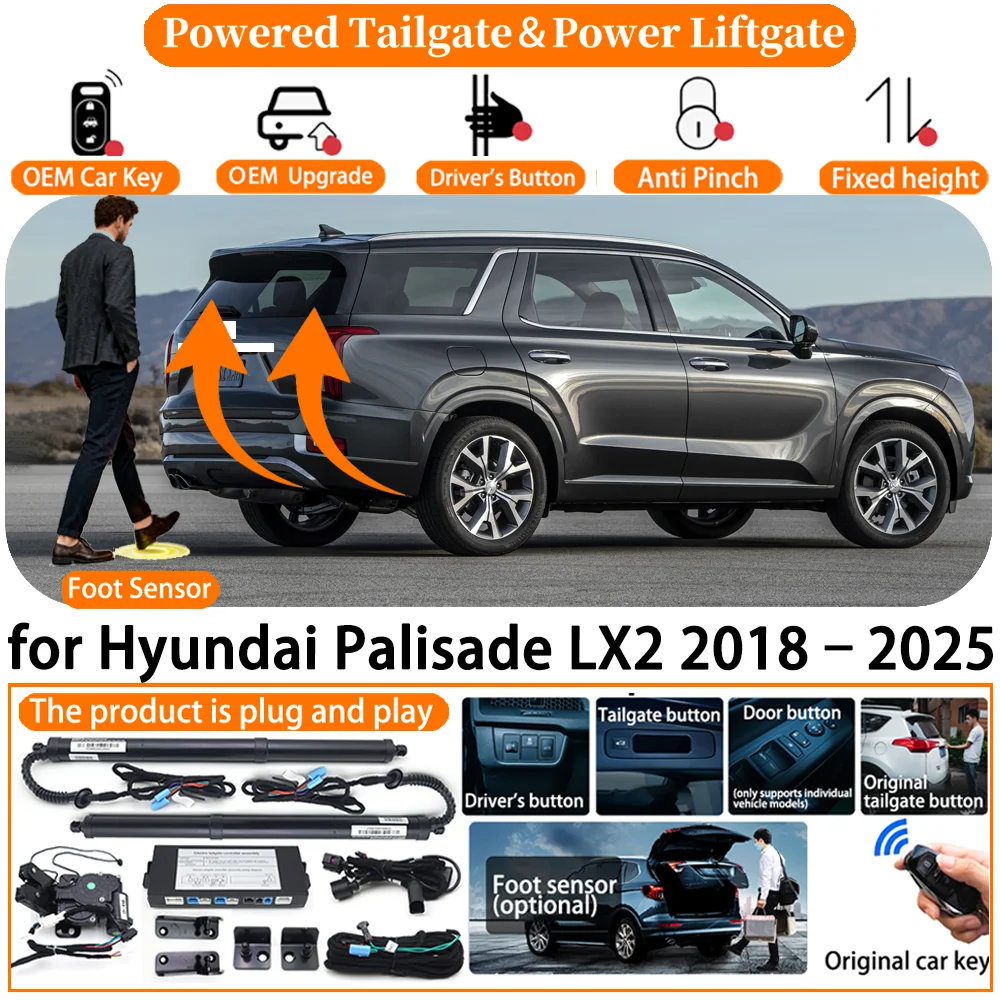 ZhuCamX Car OEM Smart Powered Tailgate system for Hyundai Palisade LX2 2018–2025 Automatic Electric Power Tailgate Strut kit