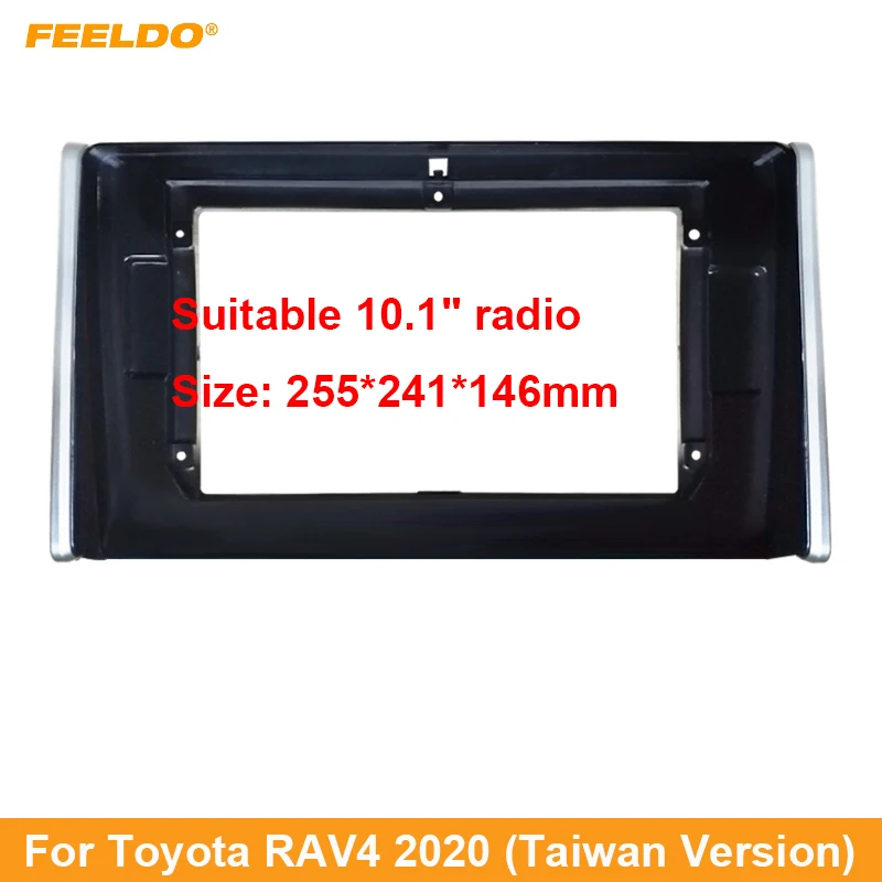 FEELDO Car Sterei 2Din Fascia Frame Adapter For Toyota RAV4 10.1