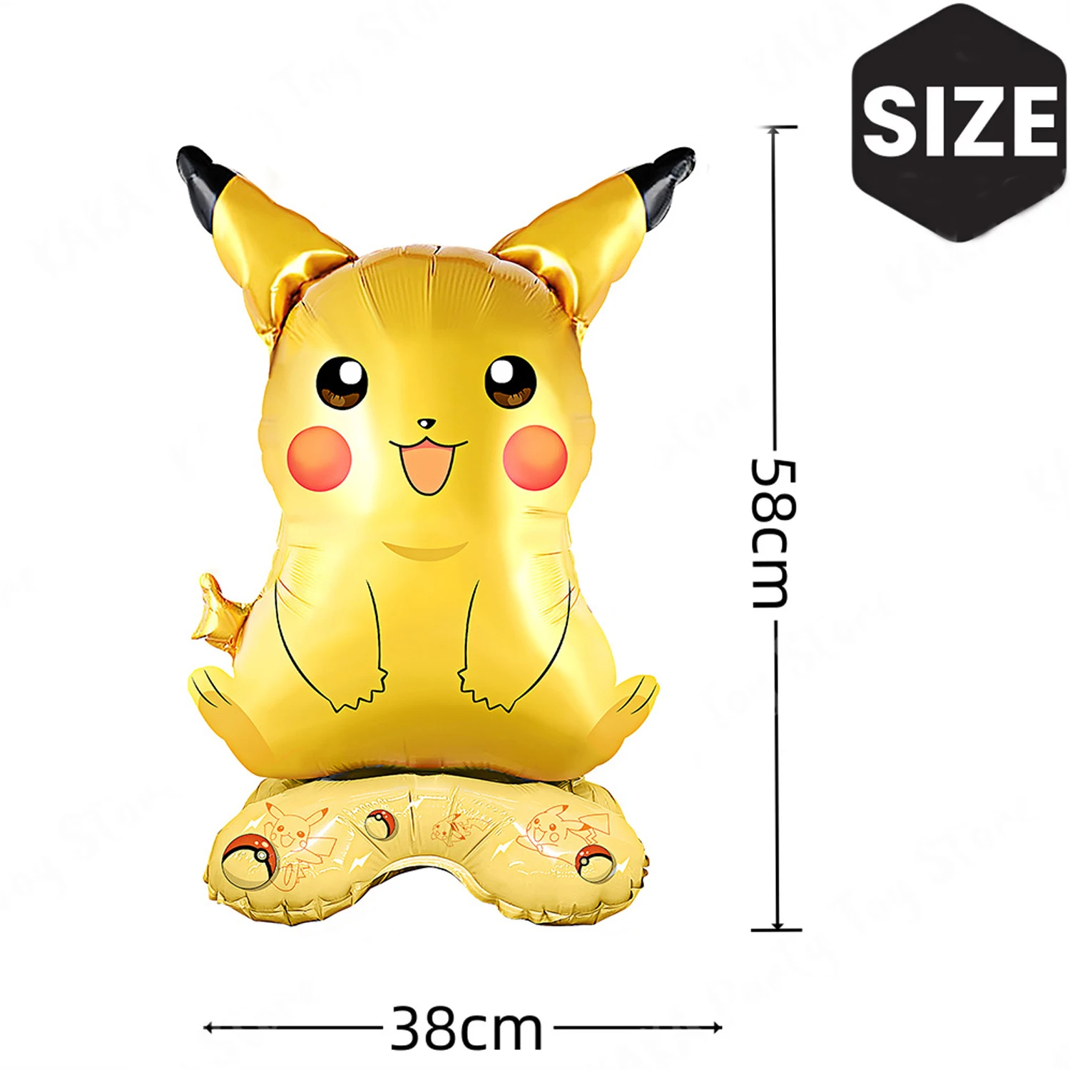 4Pcs Standing Pokemon Balloon Cartoon Pikachu Squirtle Bulbasaur figure Foil Ballon Decoration Supplies Kids Birthday Party Gift