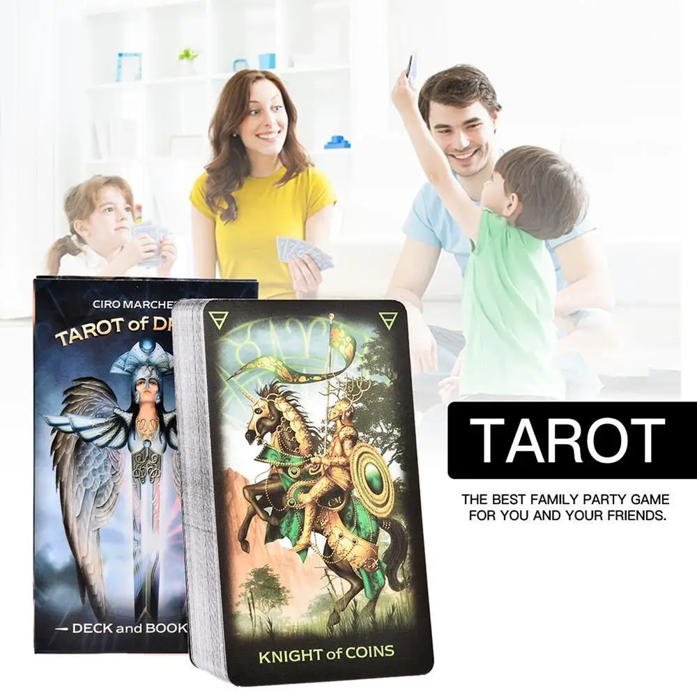 78 CARDS Tarot of Dreams Full English Board Game Oracle Card Divination Entertainment Card Game Family Party Tarot Deck