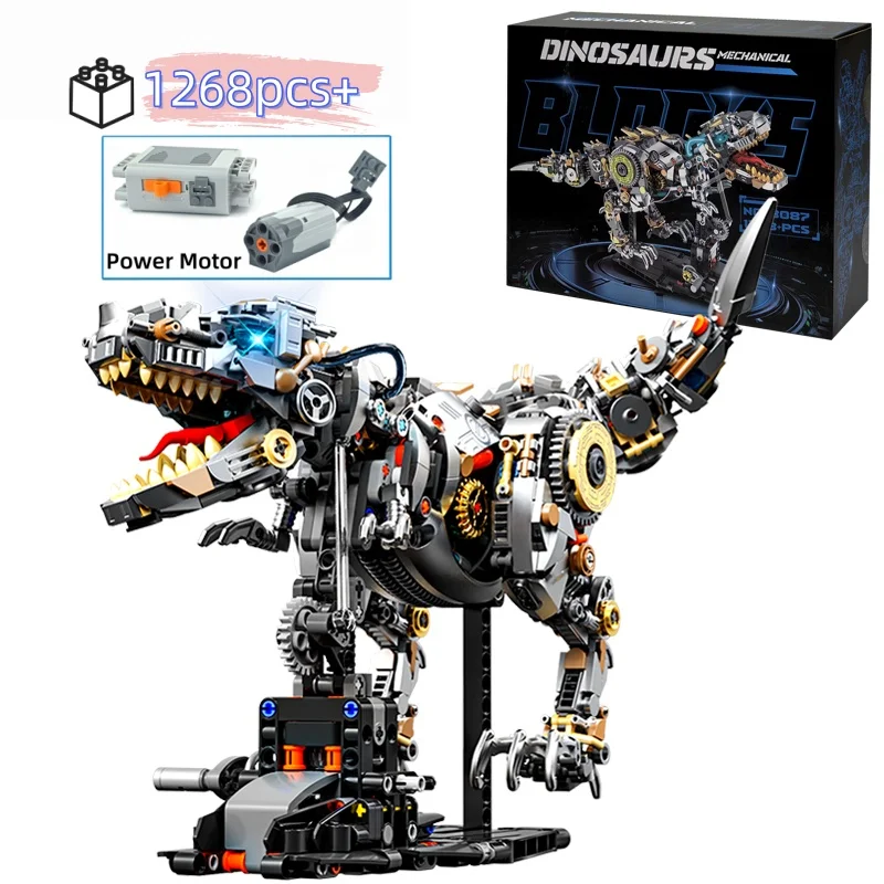 

2025 Mechanical Tyrannosaurus Rex Building Blocks Animals Model Bricks Desktop Ornaments Diy Toys Christmas birthday gifts