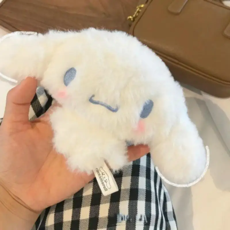 Pendentif en peluche Sanurgente Cinnamoroll pour filles, porte-clés en peluche, mini porte-monnaie, dessin animé Kawaii, jouets en peluche, décoration de sac, cadeaux