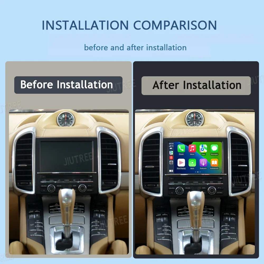 نظام لينكس لبورشه كايين 2010-2015 صندوق فك التشفير اللاسلكي CarPlay أندرويد السيارات ستيريو ترقية Oem شاشة التحديثية