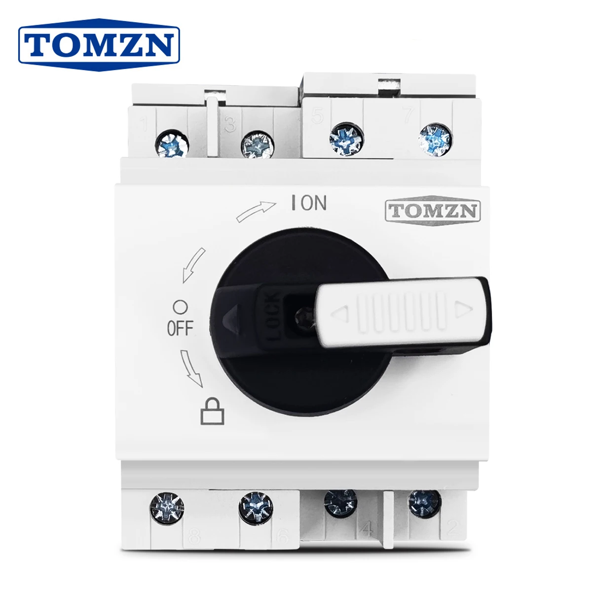 PV DC 1200V 32A Din Rail TOMZN Solar Rotating Handle Isolator Rotary Switch Disconnector For Solar