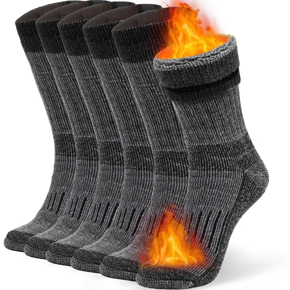 

Warm Thermal Wool Socks for Winter Moisture Wicking and Breathable Cozy Boot Socks
