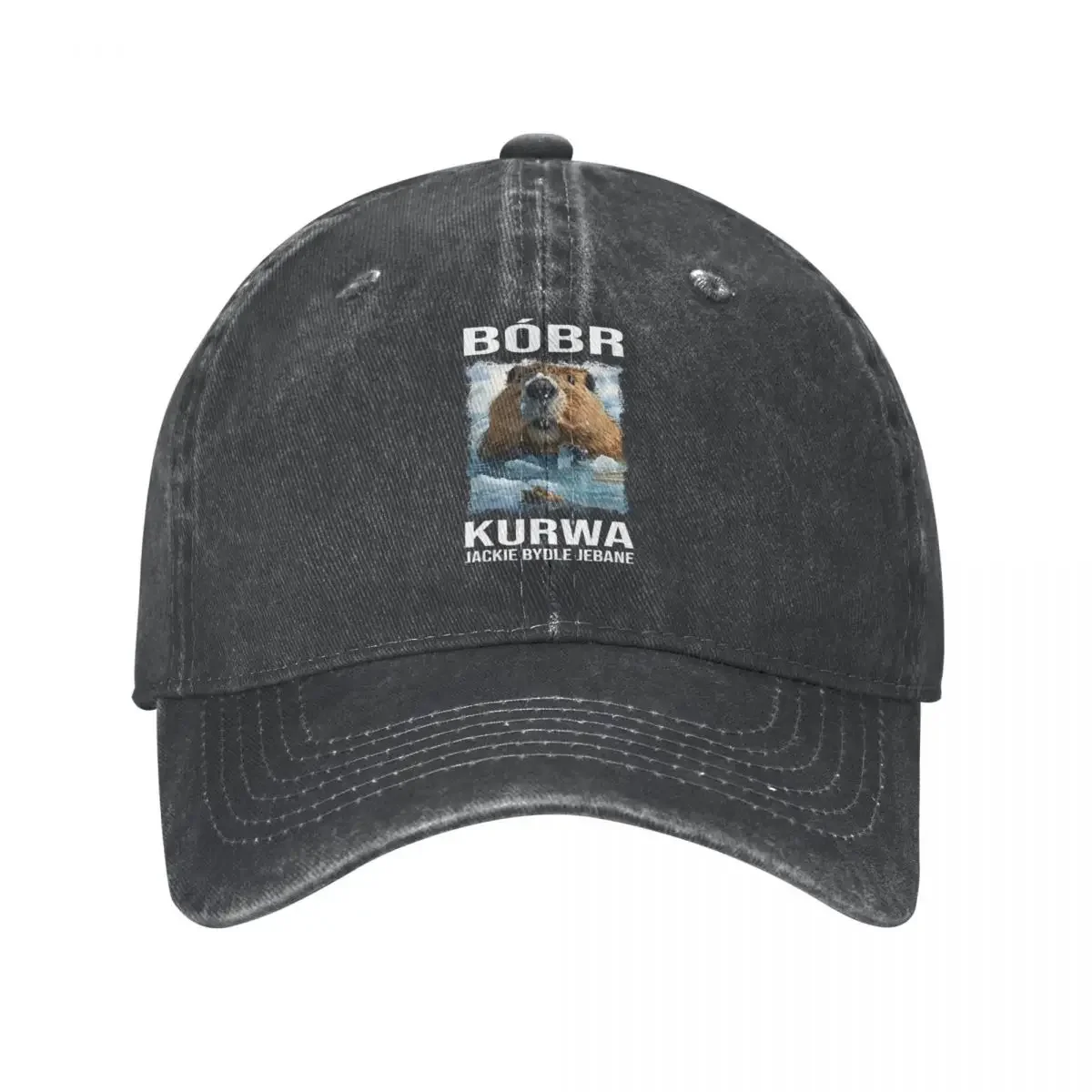 

Бейсболки унисекс Bober Bobr Kurwa, потертые джинсовые шапки, винтажная кепка для бега, гольфа, подарочная кепка Snapback
