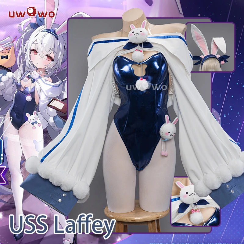 

В НАЛИЧИИ UWOWO Game AzuRr Lanee USS Laffey Bunny Косплей Костюм Платье Женская праздничная одежда Униформа Наряды