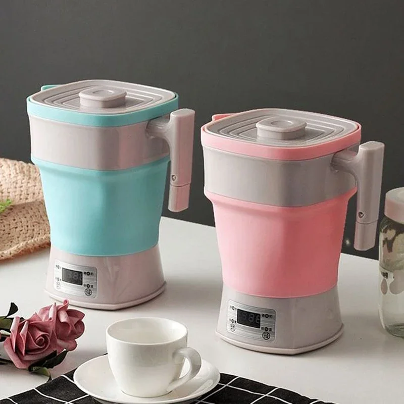 

Portable Foldable Electric Kettle Thermostatic Water Boiler Folding Food Grade Silicone Automatic Power Off Kettle 110V-220V