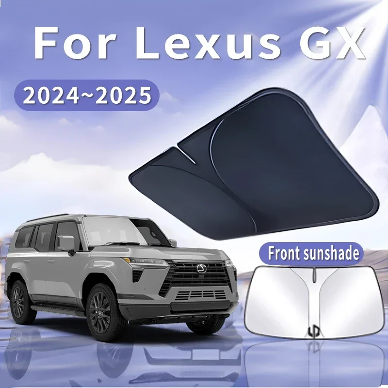 

Foldable Car Sun Visor For Lexus GX 550 J250 2024~2025 Front Windshield Sunshade Heat Insulation Summer Cooling Auto Accessories