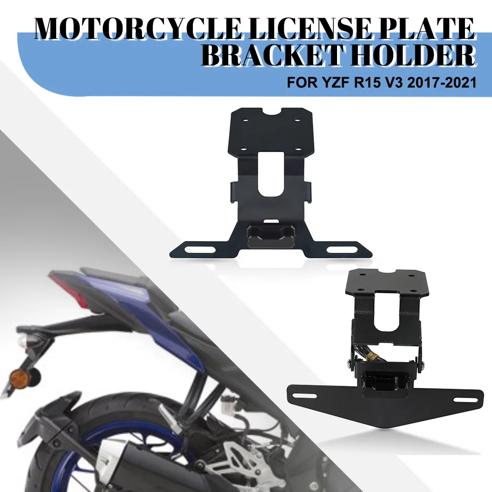 FOR YAMAHA YZF V3 R15 YZFV3 YZFR15 2017-2021 2020 2019 2018 License Plate Holder Fender Eliminator Tail Frame Plate Light Kit