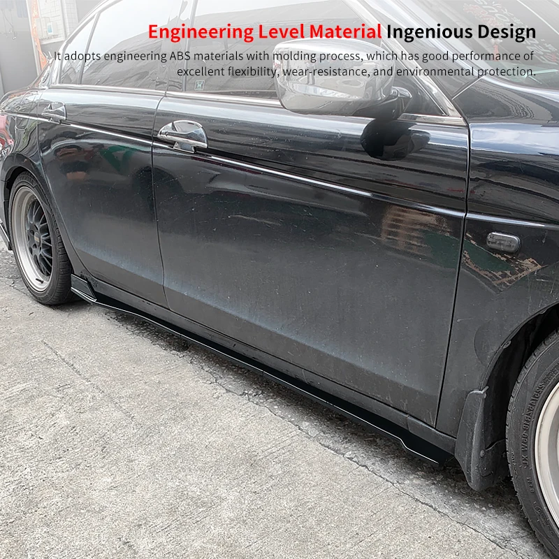 

For Honda Accord 2008-2013 Side Skirt Extensions Auto Side Skirts Splitters Gloss Black Exterior Modification Decoration Kits