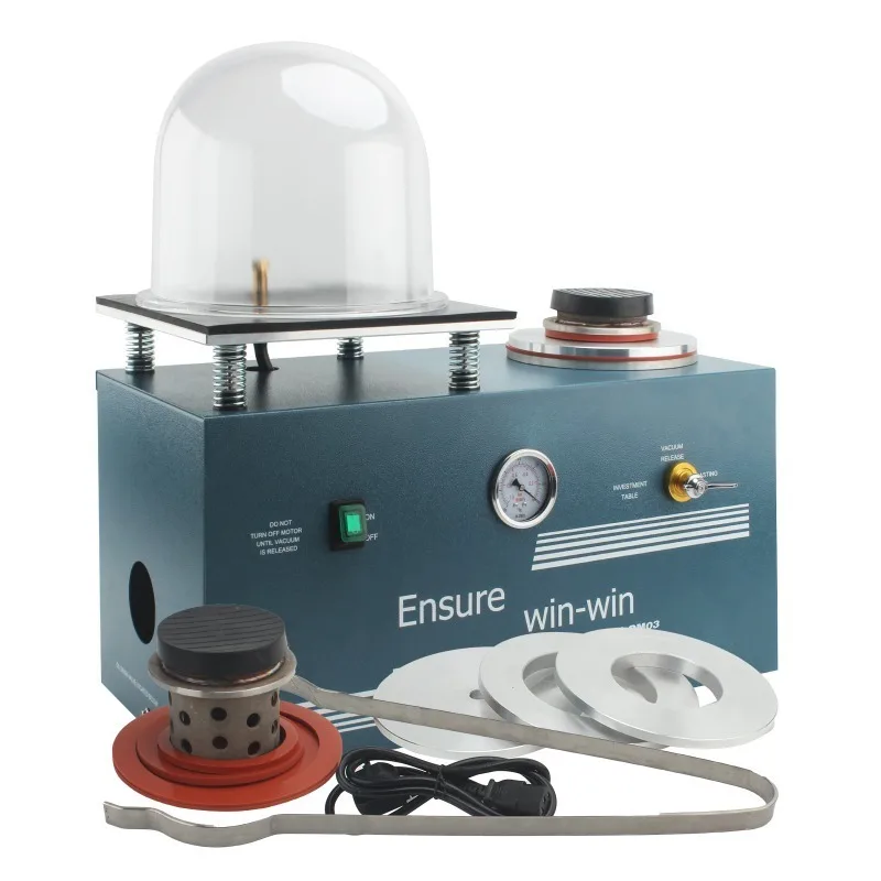 

14 X 19cm Bell Jar 2L Vacuum Investing Casting Machine with Lost Wax Cast Combination for Jewelry Tools & Equipment