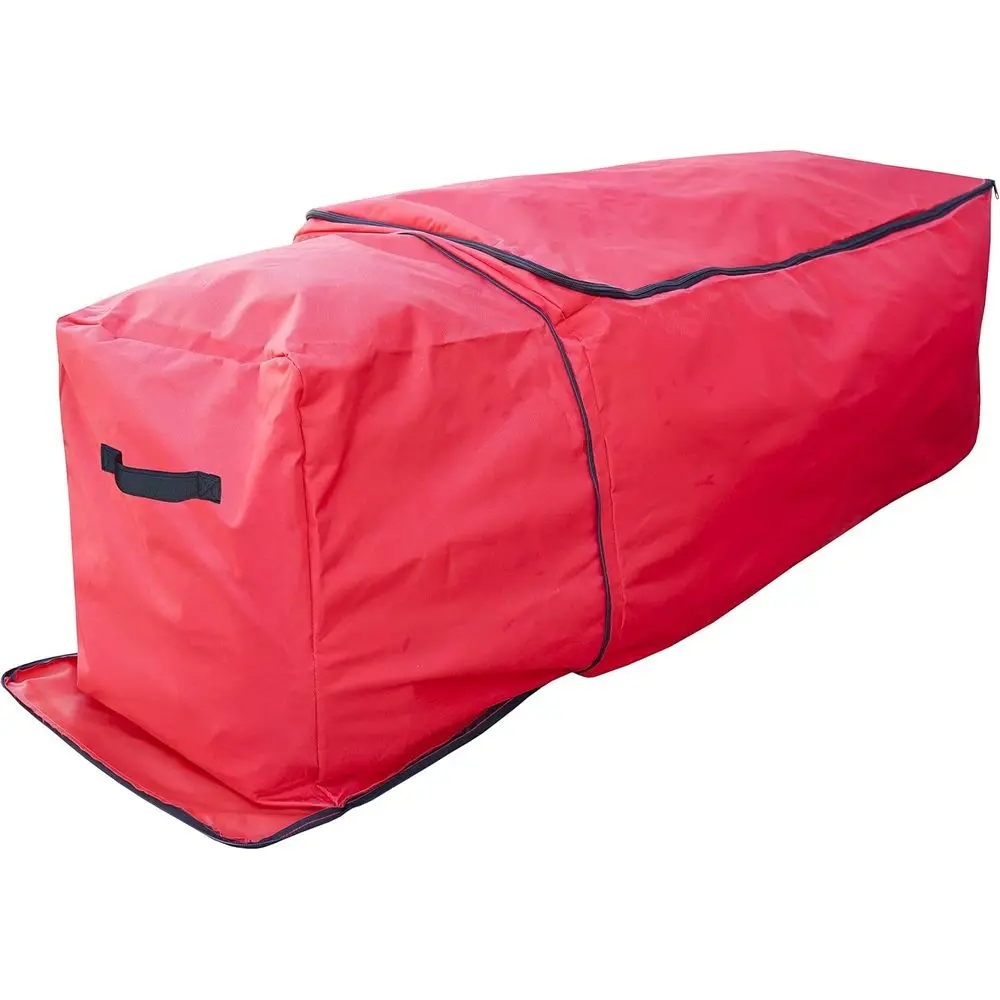 9–12 t Expandable Chrisas Tree Storage Bag with Wheels – Heavy Duty Rolling day Tree Storage, Red Polyester with Reinorced Zippe