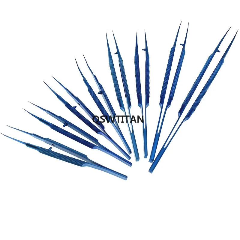 Ophthalmic Tweezers Forceps Titanium Forceps 10.5cm/14cm/16cm Round Handle Ophthalmic Micro Instruments