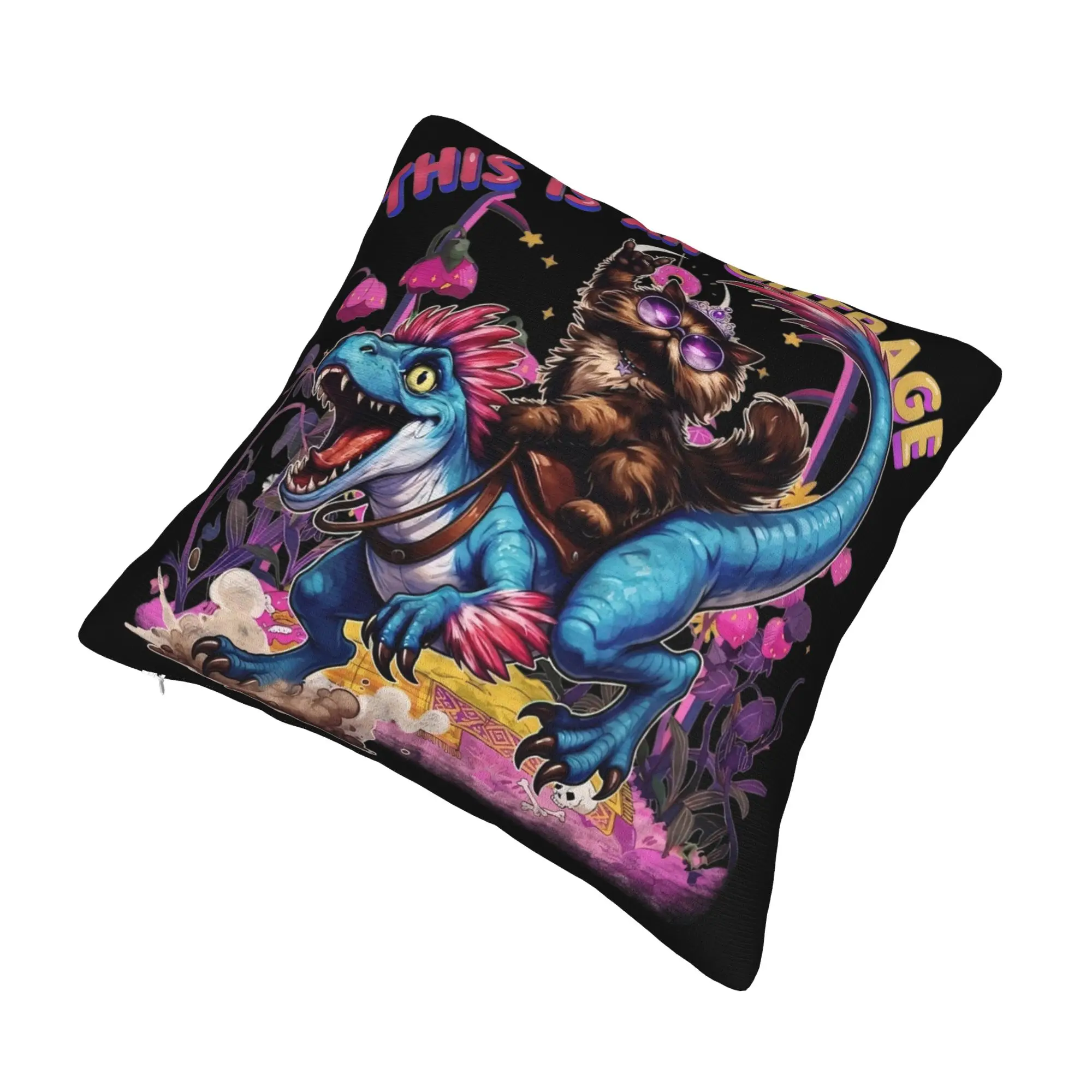 Decorative Pillowcases This Is An Outrage Princess Donut Cat  Accessories Home  Pillow Case Cover Zipper Multi Size