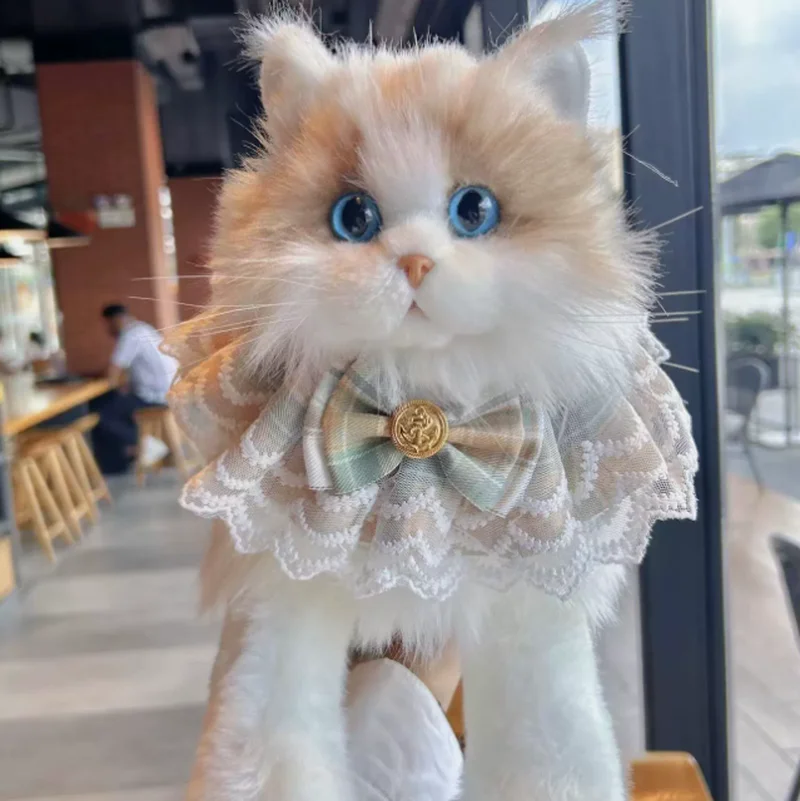 

Lifelike Simulation Ragdoll Cat Plush Toy Fluffy Soft Stuffed Animal Doll Cute Kids Toy Birthday Surprise Gift For Children