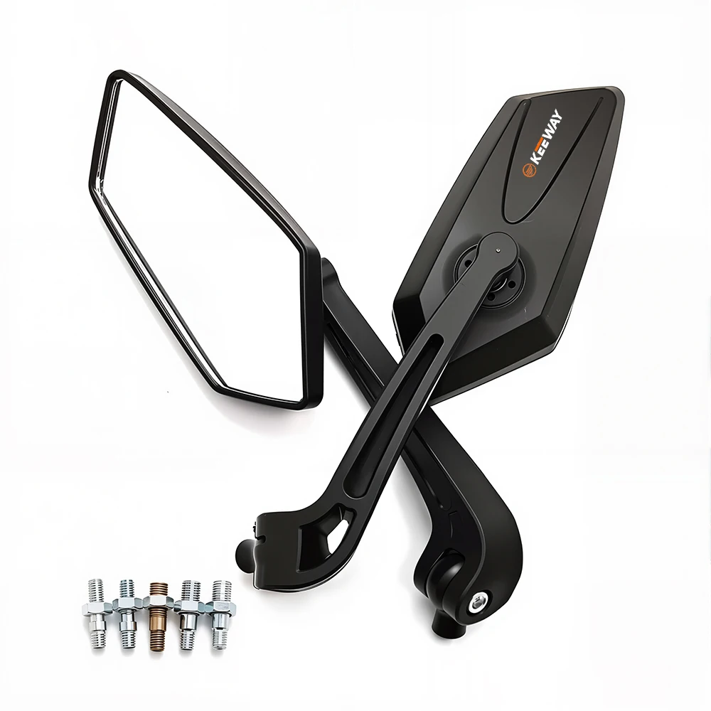 HD Motorcycle Mirrors Convex 18-32mm 360° Vibration Dampening For Keeway Hurricane RKX RKS Superlight K-Light Vieste TX Aries
