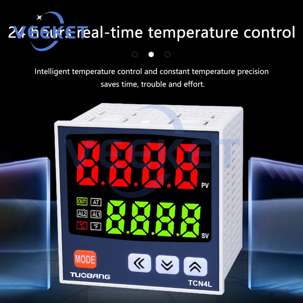 

PID Temperature Controller Digital Thermostat Meter with High Brightness Display for Home Brewing Oven Incubator